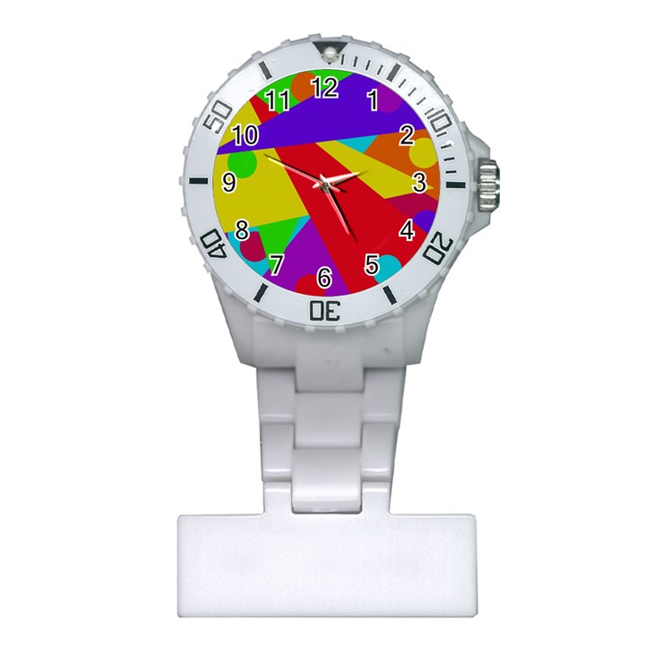 Colorful abstract design Plastic Nurses Watch