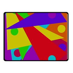 Colorful Abstract Design Double Sided Fleece Blanket (small)  by Valentinaart