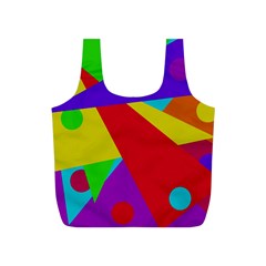 Colorful Abstract Design Full Print Recycle Bags (s)  by Valentinaart