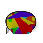 Colorful abstract design Accessory Pouches (Small)  Back