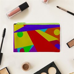 Colorful Abstract Design Cosmetic Bag (xs) by Valentinaart