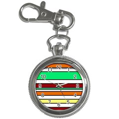 Green, Orange And Yellow Lines Key Chain Watches by Valentinaart