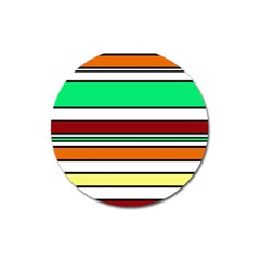 Green, Orange And Yellow Lines Magnet 3  (round) by Valentinaart