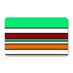 Green, Orange And Yellow Lines Magnet (rectangular) by Valentinaart