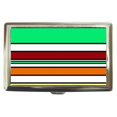 Green, Orange And Yellow Lines Cigarette Money Cases by Valentinaart