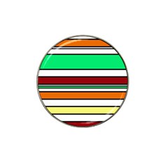 Green, Orange And Yellow Lines Hat Clip Ball Marker (4 Pack) by Valentinaart