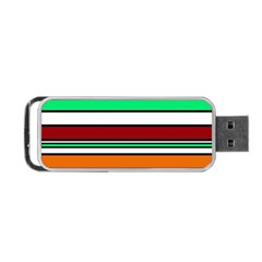 Green, Orange And Yellow Lines Portable Usb Flash (one Side) by Valentinaart