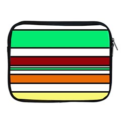 Green, Orange And Yellow Lines Apple Ipad 2/3/4 Zipper Cases by Valentinaart