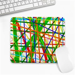 Colorful Lines Large Mousepads by Valentinaart