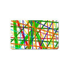 Colorful Lines Magnet (name Card) by Valentinaart