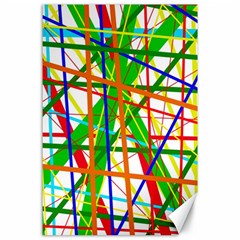 Colorful Lines Canvas 24  X 36  by Valentinaart