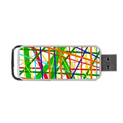 Colorful Lines Portable Usb Flash (two Sides) by Valentinaart