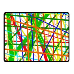 Colorful Lines Double Sided Fleece Blanket (small)  by Valentinaart