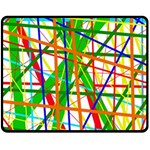 Colorful lines Double Sided Fleece Blanket (Medium)  58.8 x47.4  Blanket Back