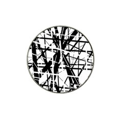 Black And White Abstract Design Hat Clip Ball Marker (10 Pack) by Valentinaart