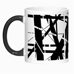 Black And White Abstract Design Morph Mugs by Valentinaart