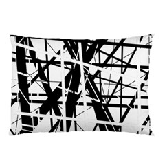 Black And White Abstract Design Pillow Case by Valentinaart