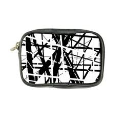 Black And White Abstract Design Coin Purse by Valentinaart