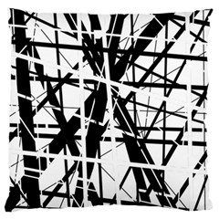 Black And White Abstract Design Standard Flano Cushion Case (one Side) by Valentinaart