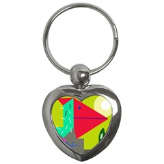 Abstract Bird Key Chains (heart)  by Valentinaart