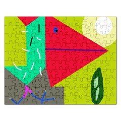 Abstract Bird Rectangular Jigsaw Puzzl by Valentinaart