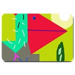 Abstract bird Large Doormat  30 x20  Door Mat