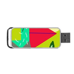 Abstract Bird Portable Usb Flash (one Side) by Valentinaart