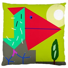 Abstract Bird Standard Flano Cushion Case (two Sides) by Valentinaart