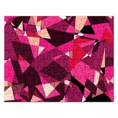 Red Broken Glass Rectangular Jigsaw Puzzl by Valentinaart