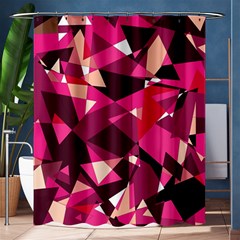 Red Broken Glass Shower Curtain 60  X 72  (medium)  by Valentinaart