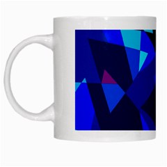 Blue Broken Glass White Mugs by Valentinaart