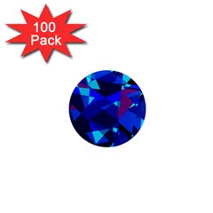 Blue Broken Glass 1  Mini Magnets (100 Pack)  by Valentinaart