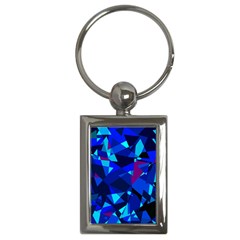 Blue Broken Glass Key Chains (rectangle)  by Valentinaart