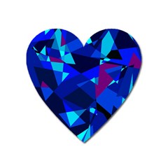 Blue Broken Glass Heart Magnet by Valentinaart