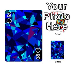 Blue Broken Glass Playing Cards 54 Designs  by Valentinaart