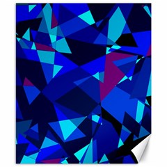 Blue Broken Glass Canvas 8  X 10  by Valentinaart