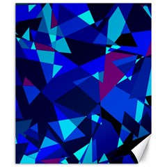 Blue Broken Glass Canvas 20  X 24   by Valentinaart