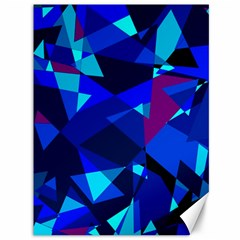 Blue Broken Glass Canvas 36  X 48   by Valentinaart