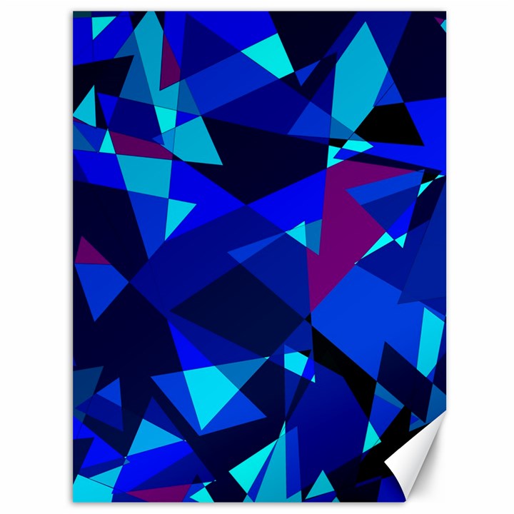 Blue broken glass Canvas 36  x 48  