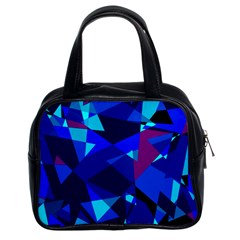 Blue Broken Glass Classic Handbags (2 Sides) by Valentinaart