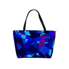 Blue Broken Glass Shoulder Handbags by Valentinaart