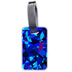 Blue Broken Glass Luggage Tags (two Sides) by Valentinaart