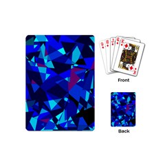 Blue Broken Glass Playing Cards (mini)  by Valentinaart