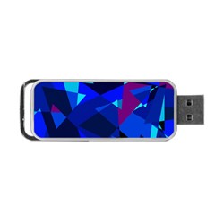 Blue Broken Glass Portable Usb Flash (two Sides) by Valentinaart