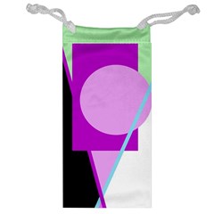 Purple Geometric Design Jewelry Bags