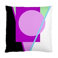 Purple Geometric Design Standard Cushion Case (one Side) by Valentinaart