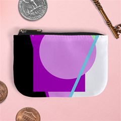 Purple Geometric Design Mini Coin Purses by Valentinaart