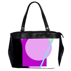 Purple Geometric Design Office Handbags (2 Sides)  by Valentinaart