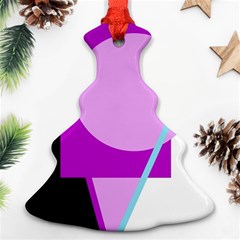 Purple Geometric Design Ornament (christmas Tree) by Valentinaart