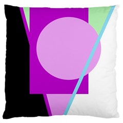 Purple Geometric Design Standard Flano Cushion Case (one Side) by Valentinaart